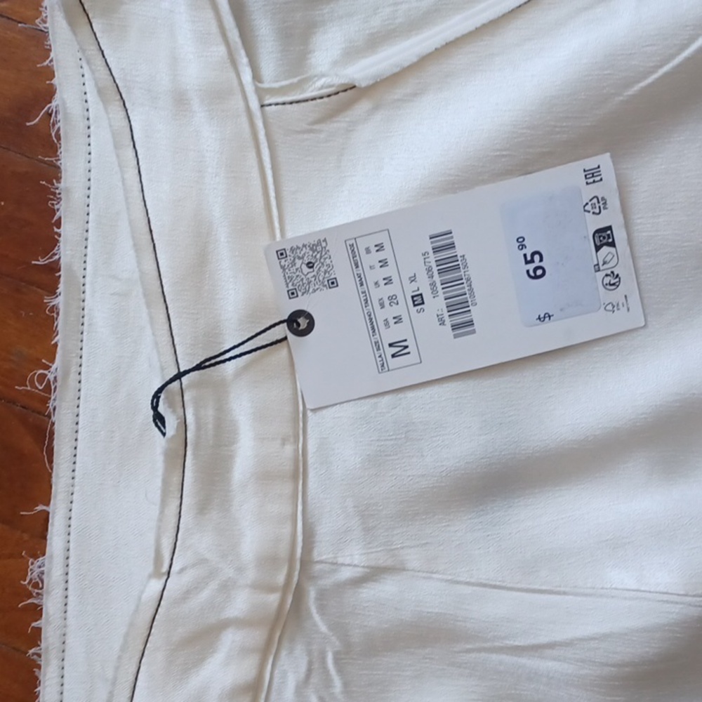 Zara cream pants size M - Picture 9 of 14